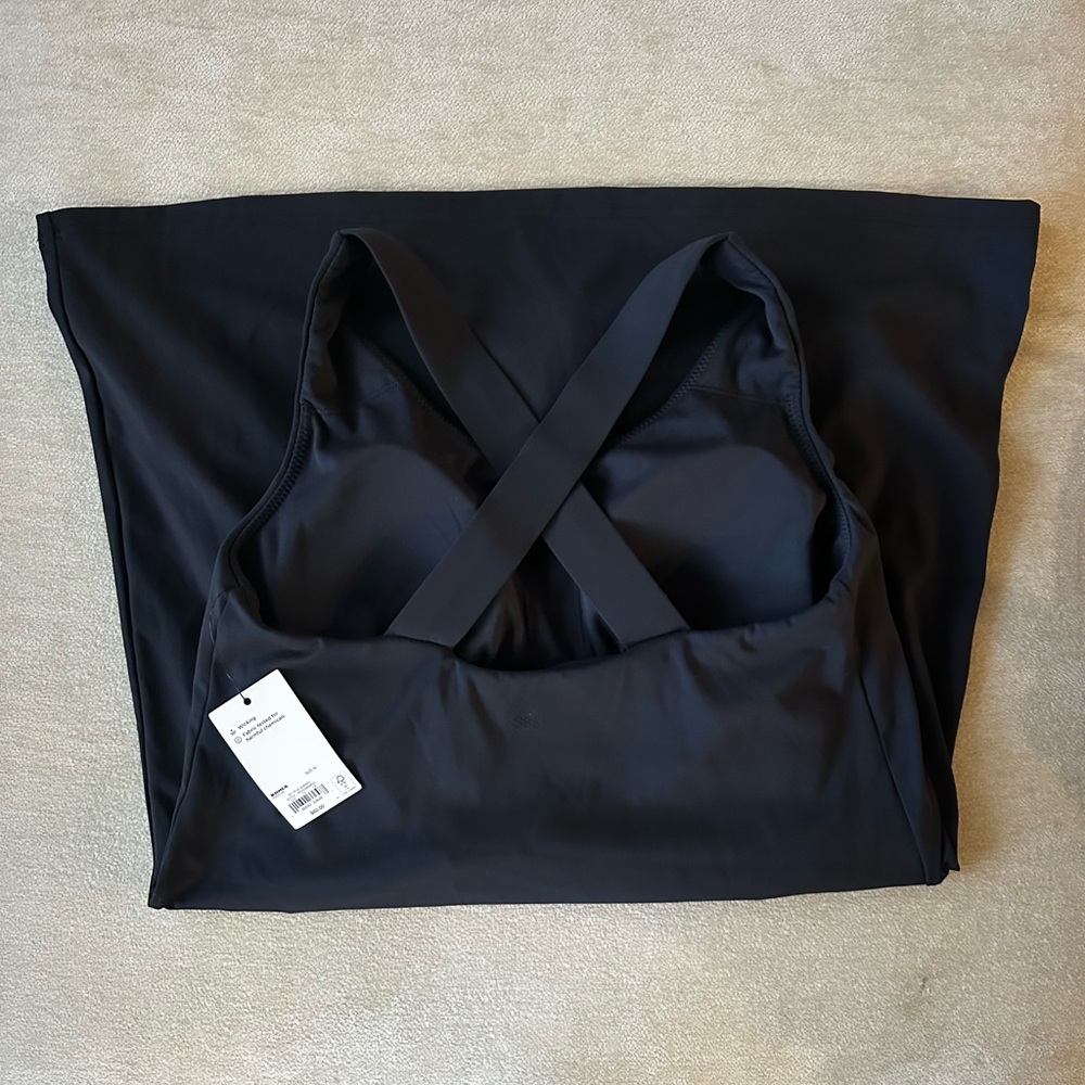 Navy Blue Cross-Back Mini Dress